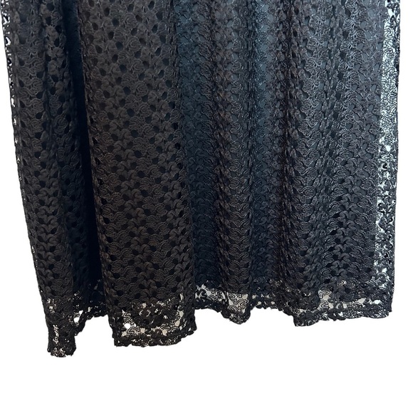 Ashley Blue Black Lace Fully Lined Maxi Skirt - Picture 8 of 13